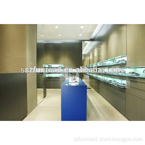 High End Watch Shop Interior Decoration Counter Design Watch Display Showcase
